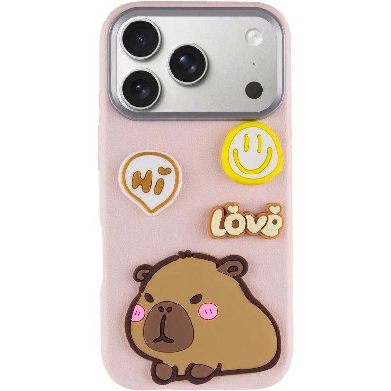 Чохол Labubu Toys для Apple iPhone 17 Pro (6.3") – Capybara / Pink. Фото 3 з 6