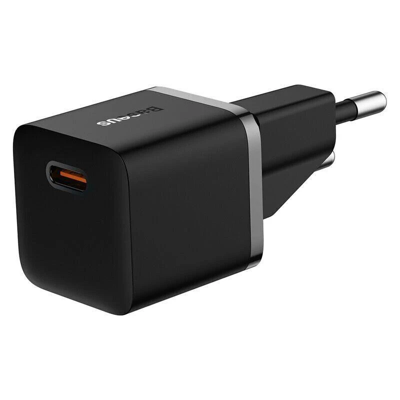 МЗП Baseus GaN5 Fast Charger (mini) 1C 20W (CCGN05010) – Black. Фото 2 з 4