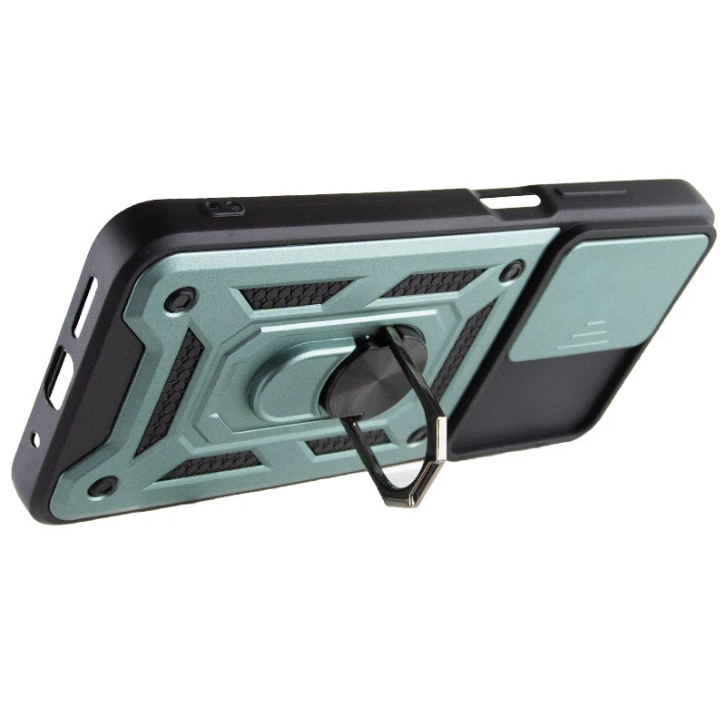 Удароміцний чохол Ummi Camshield Serge Ring (in box) для Xiaomi Redmi 9C – Зелений / Green. Фото 4 з 4