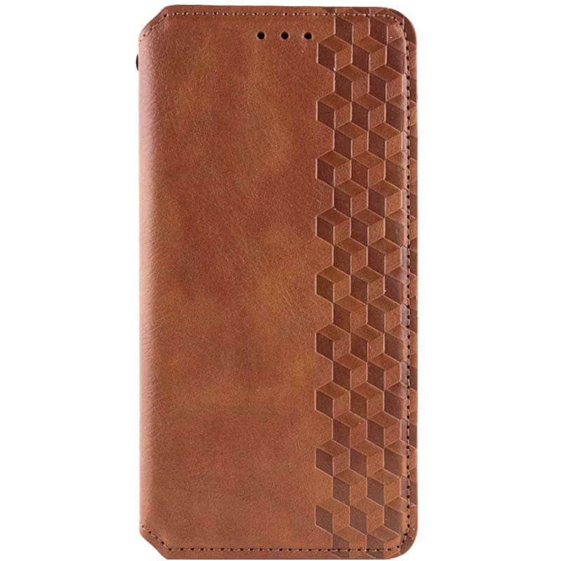 Чохол книжка GETMAN кубик для Xiaomi Redmi Note 14 5G – Коричневий. Фото 1 з 6