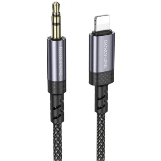 Аудіо кабель Aux Borofone BL24 Graceful (Lightning to AUX 3.5mm) (1m) фото 1 з 1