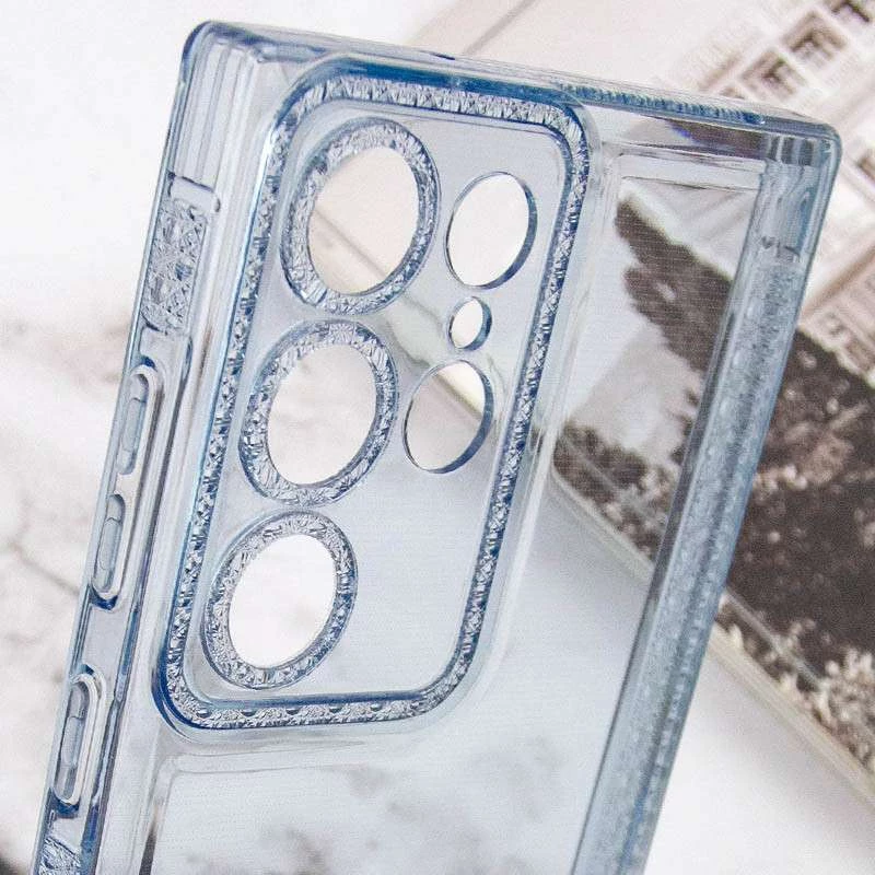 Силіконовий чохол з візерунком на Samsung Galaxy S23 Ultra – Блакитний. Фото 5 з 6