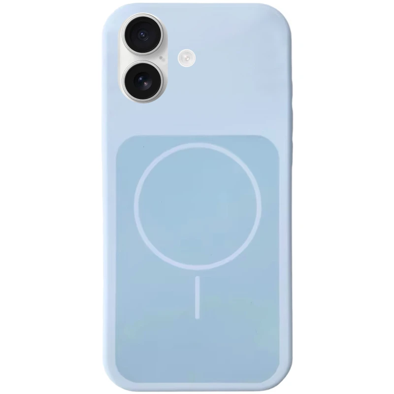 Чохол Silk Duo Color (AA) NO LOGO with Magnetic Fit для Apple iPhone 17 (6.3") – Sky Blue. Фото 2 з 2
