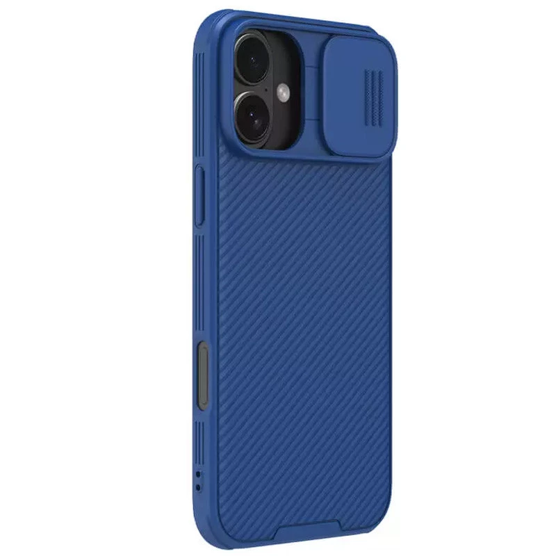 Пластикова накладка Nillkin Pro зі шторкою для камери та магнітом на Apple iPhone 16 – Blue. Фото 3 з 6