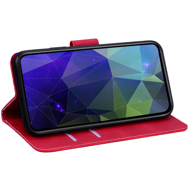 Шкіряний чохол-книжка Tiger для Xiaomi Redmi 15 (EU) – Red. Фото 4 з 5