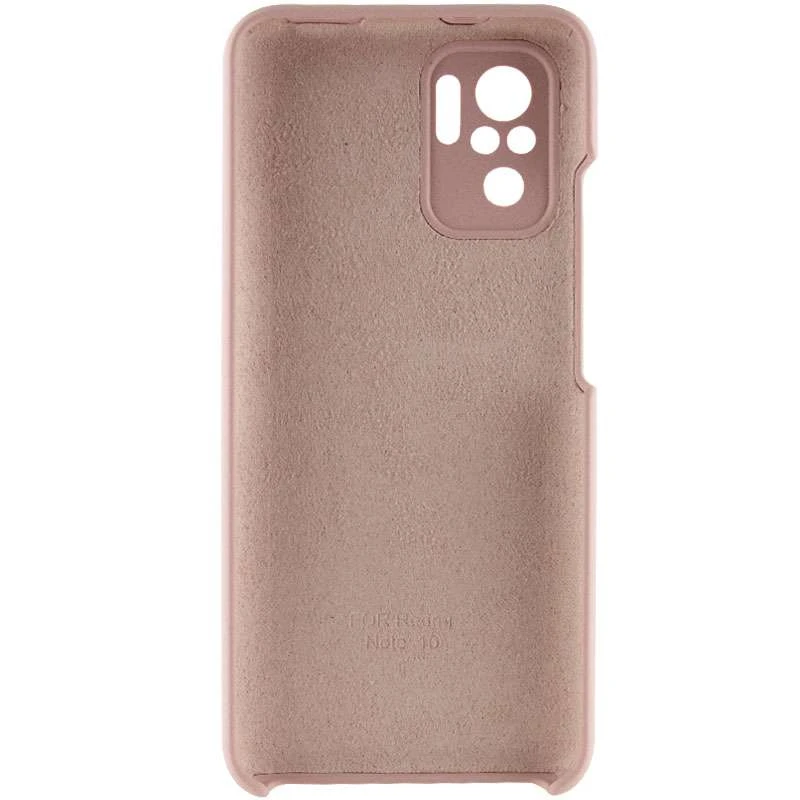 Чохол Silicone Case Premium з закритим низом та захистом камери на Xiaomi Redmi Note 10 / Note 10s – Рожевий / Pink Sand. Фото 2 з 4