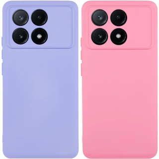Кольоровий силіконовий чохол GETMAN із закритою камерою для Xiaomi Poco X6