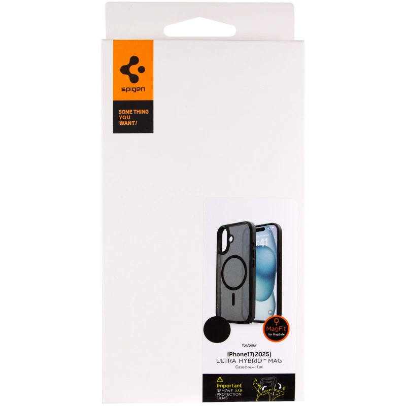 Чохол SGP Black Matte (MagFit) для Apple iPhone 17 (6.3") – Black. Фото 3 з 8