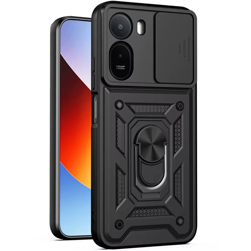 Удароміцний чохол Ummi Camshield Serge Ring (in box) для Xiaomi Redmi A7 Pro 4G – Чорний / Black. Фото 1 з 1