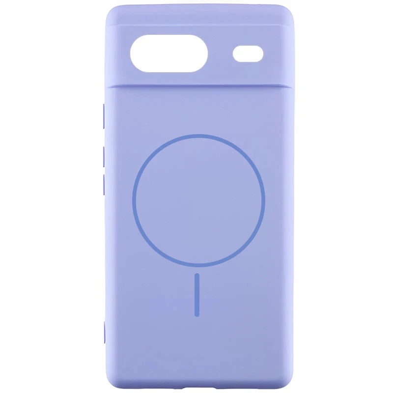 Чехол Silicone Cover Lakshmi Full Camera (AA) with Magnetic Fit для Google Pixel 8 – Сиреневый / Dasheen. Фото 2 из 5