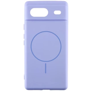 Чехол Silicone Cover Lakshmi Full Camera (AA) with Magnetic Fit для Google Pixel 7a — Сиреневый / Dasheen