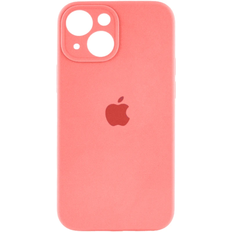 Чехол Silicone Case с защитой камеры для Apple iPhone 15 (6.1") – Коралловый / Pink Orange. Фото 1 из 1