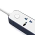 Подовжувач WIWU S007 Power Strip PD20W (2USB-A/2C/4xSocket) (2m) – White. Фото 2 з 4