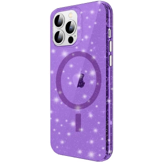 Зоряний чохол з MagSafe на Apple iPhone 15 (6.1") — Purple