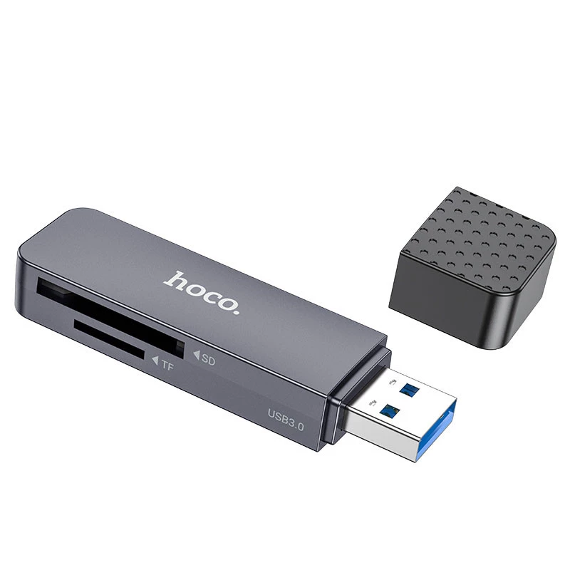 Картридер Hoco HB45 Spirit 2in1 USB 3.0 – Metal gray. Фото 3 з 7