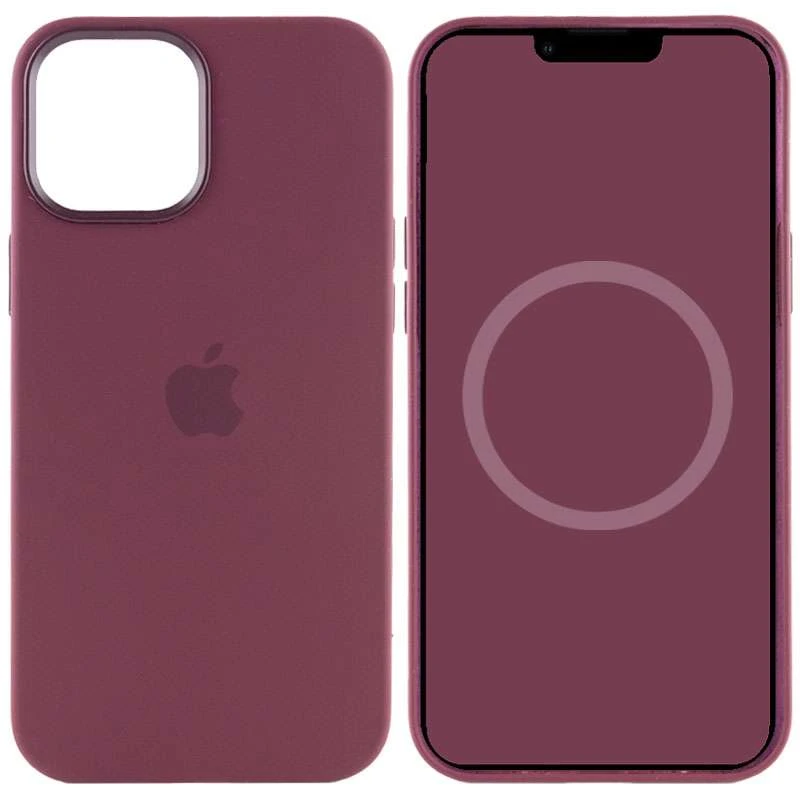 Чехол Silicone case (AAA) with Magsafe and Animation для Apple iPhone 12 Pro (6.1") – Бордовый / Plum. Фото 1 из 7