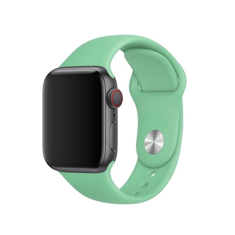 

Силиконовый ремешок для Apple watch 42mm/44mm/45mm/49mm (Зеленый / Spearmint), Зелений / spearmint