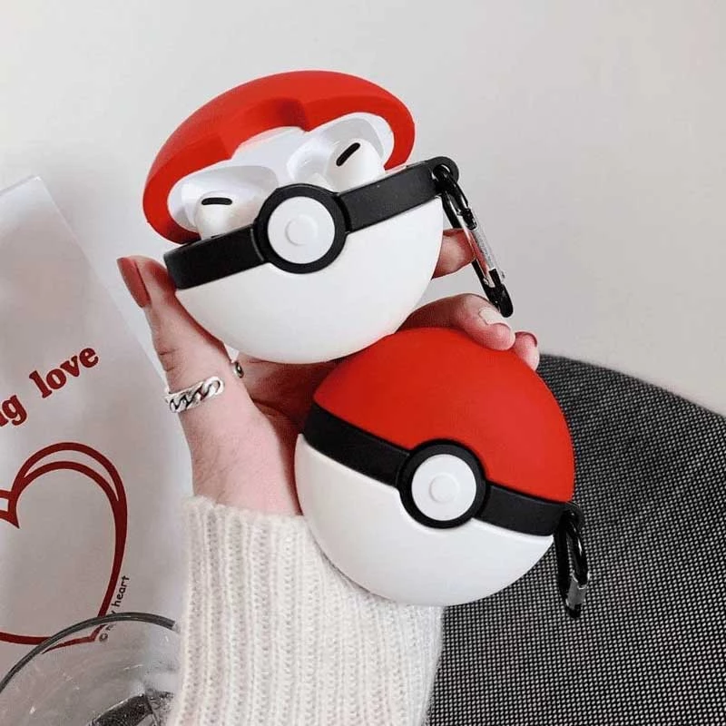 Силіконовий футляр Cartoons&Heroes для навушників AirPods 3 + карабін – Покебол. Фото 3 з 3