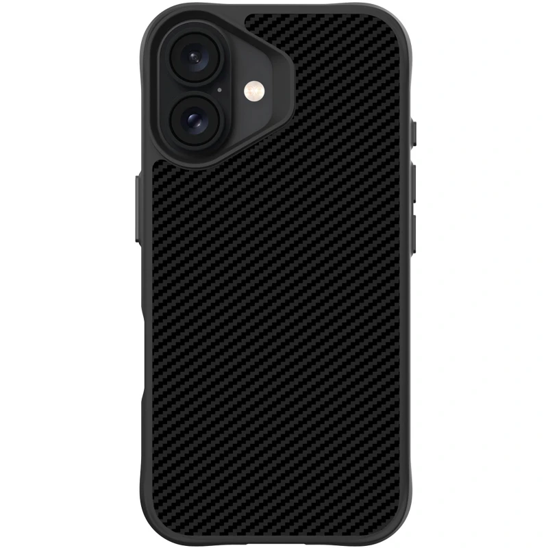 TPU+PC чохол Space Carbon collection для Apple iPhone 17 (6.3") – Black. Фото 4 з 5