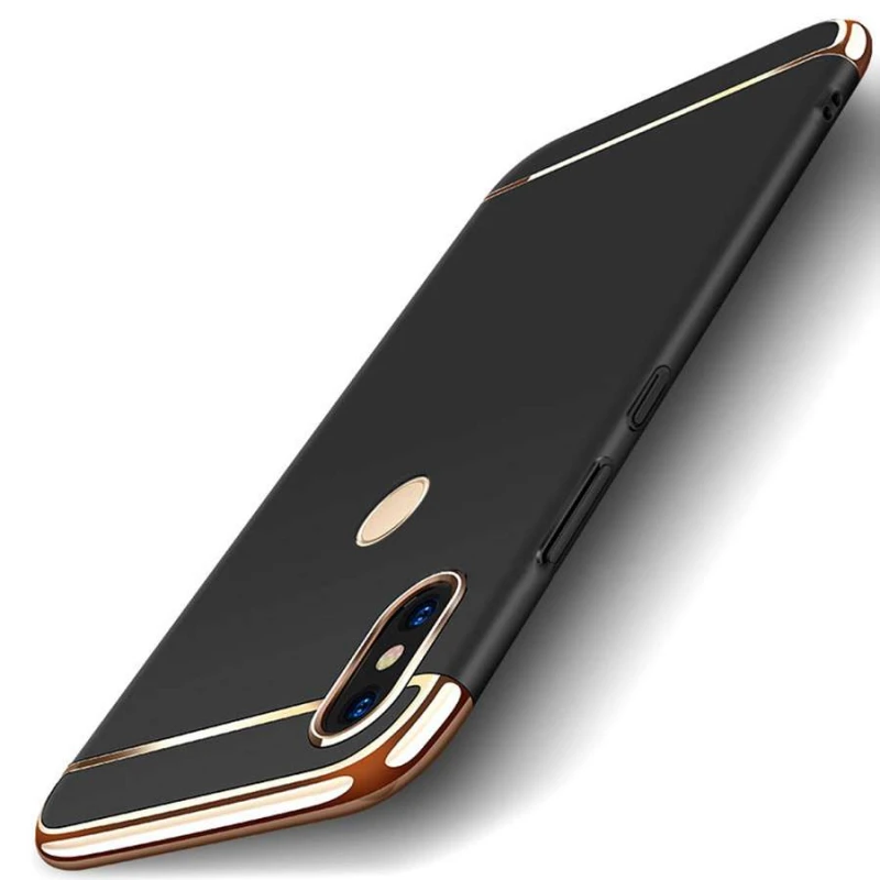 Пластикова накладка з хромом на Xiaomi Mi A2 Lite / Xiaomi Redmi 6 Pro – Чорний. Фото 2 з 2