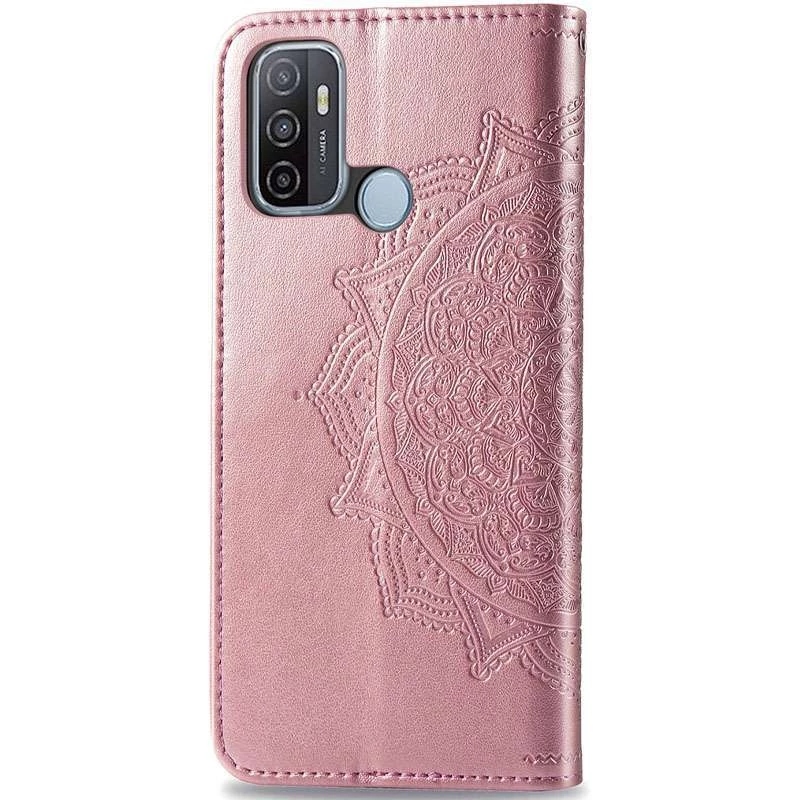 Шкіряний чохол-книжка Art Case з візитницею для Oppo A53 / A32 / A33 – Рожевий. Фото 6 з 6