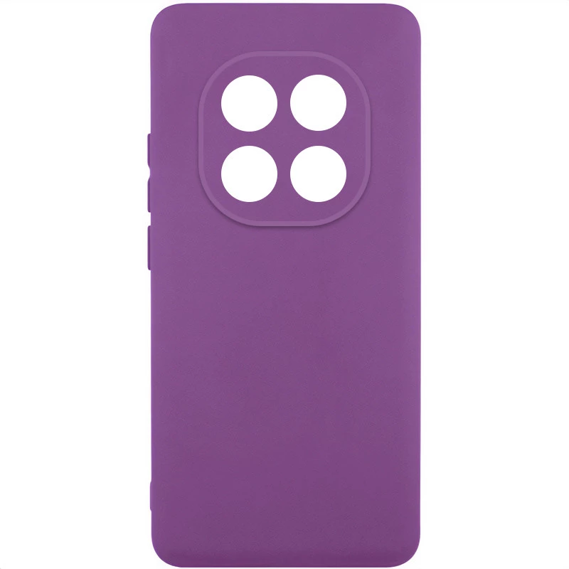 Кольоровий силіконовий чохол GETMAN із закритою камерою для Xiaomi Redmi Note 14 Pro 4G – Фіолетовий / Grape. Фото 1 з 1