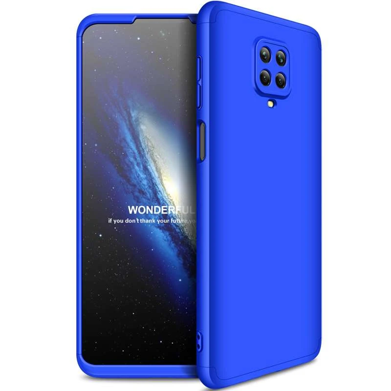 

Чехол с защитой 360 градусов GKK для Xiaomi Redmi Note 9s / Note 9 Pro / Note 9 Pro Max (Синий), Синій