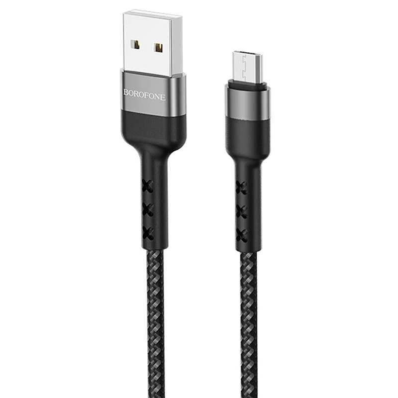 

Дата кабель Borofone BX34 Advantage USB to MicroUSB (1m) (Черный), Чорний