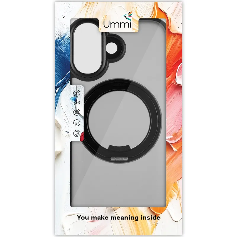 Чехол Ummi Stylish with MagSafe Ring для Apple iPhone 17 (6.3") – Black. Фото 10 из 11