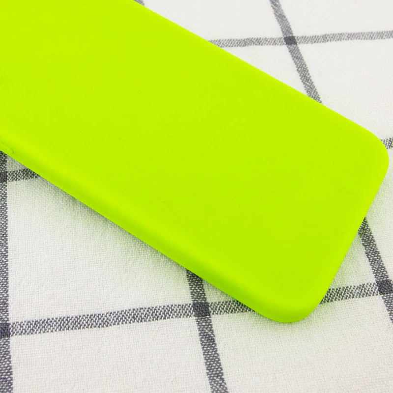 Чехол Silicone Case Square L с защитой камеры для Apple iPhone 6/6s (4.7") – Салатовый / Neon green. Фото 2 из 3
