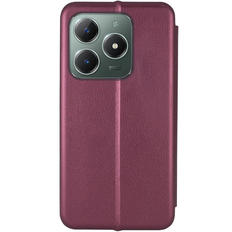Чехол-книжка классический для Realme Note 50 5G – Бордовый. Фото 3 из 4