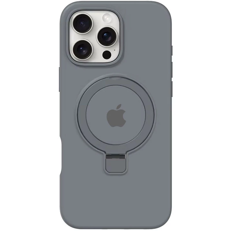 Силіконовий чохол Full Protective з кільцем-тримачем для Apple iPhone 17e (6.1") – Grey. Фото 1 из 2