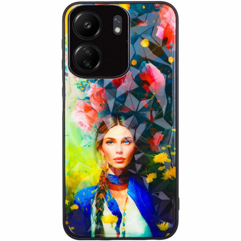 Стеклянный чехол Prisma Ladies на Xiaomi Poco C65 – Peonies. Фото 2 из 3