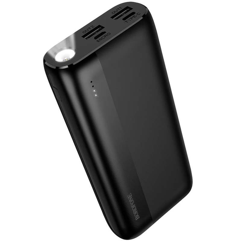 Портативний ЗП Power Bank Borofone BJ86 Victoria 20000 mAh – Black. Фото 6 з 6