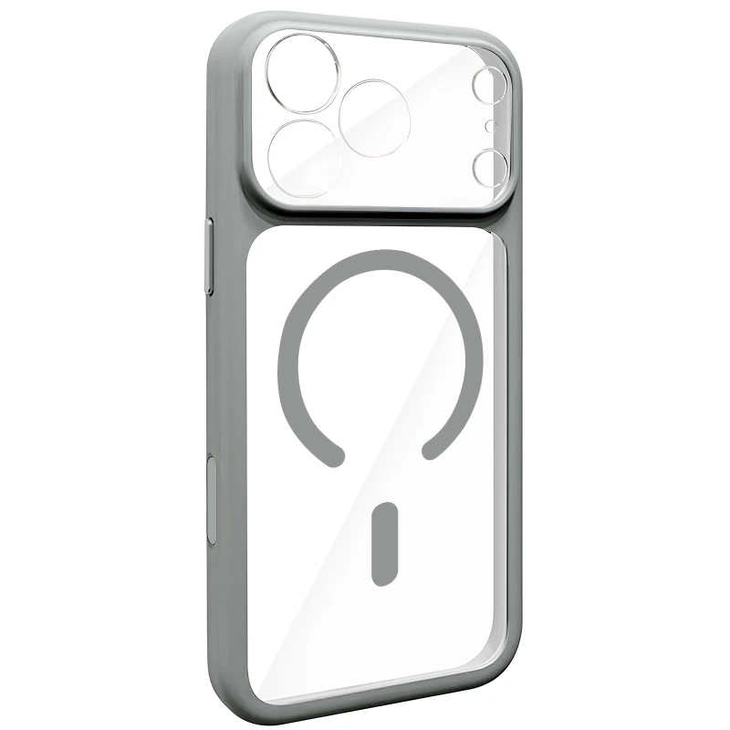 Чохол TPU+PC GETMAN Moon Clear with MagSafe для Apple iPhone 17 Pro Max (6.9") – Grey. Фото 2 з 2
