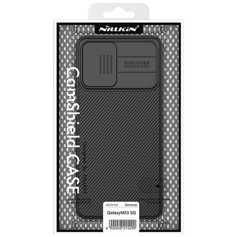 Карбована накладка Nillkin зі шторкою для камери на Samsung Galaxy M53 5G – Чорний / Black. Фото 6 з 6