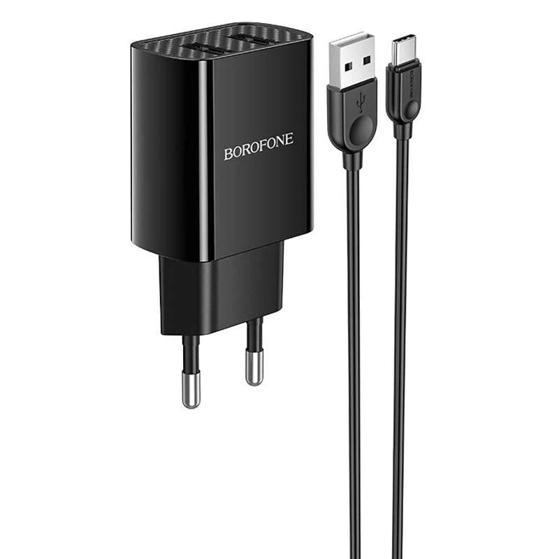 

МЗП Borofone BA53A Powerway (2USB/2.1A) + Type-C (Чорний)