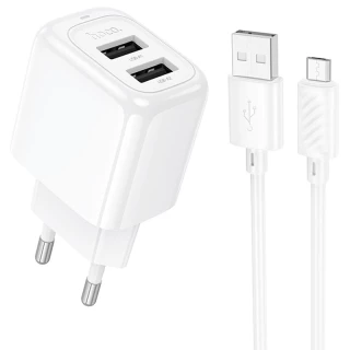 СЗУ Hoco CS51A Surplus (2USB-A) + MicroUSB фото 1 СЗУ Hoco CS51A Surplus (2USB-A) + MicroUSB фото 1 из 1