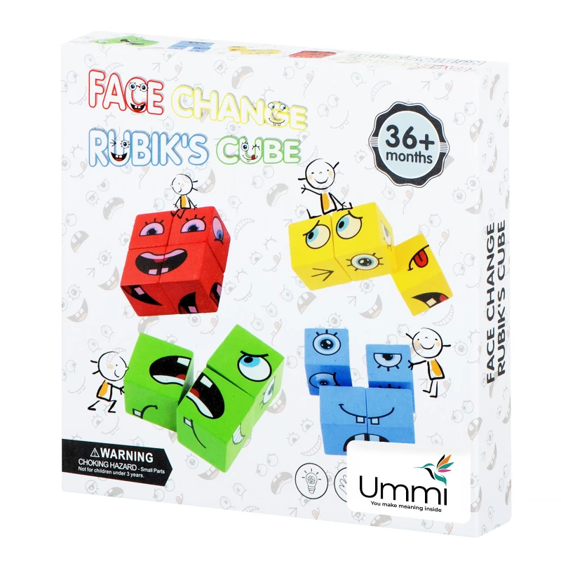 Настільна інтерактивна гра Ummi Face Change Rubik's Cube – White. Фото 5 з 5