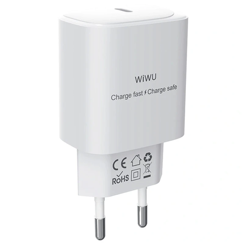 МЗП WIWU G008 Essen PD30W GaN (1USB-C) – White. Фото 4 з 5