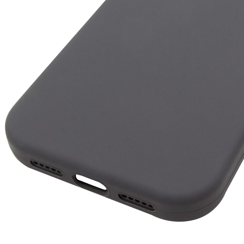 Чехол с закрытым низом Silicone Case для Apple iPhone 18 – Серый / Dark Gray. Фото 5 из 5