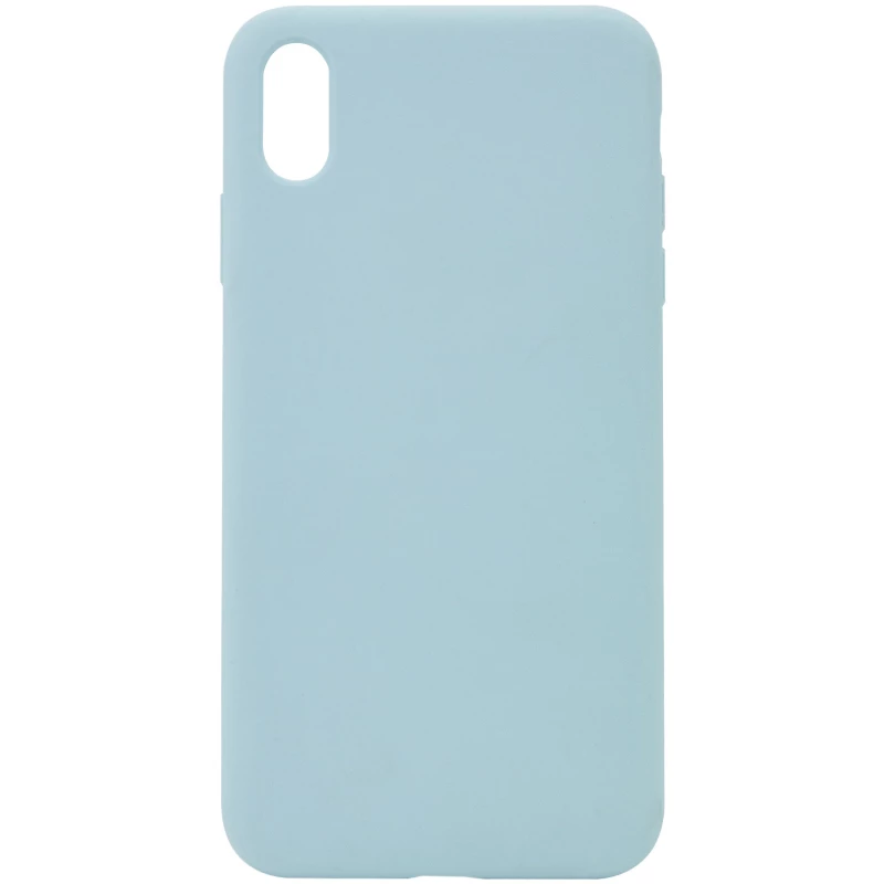 Чохол з закритим низом Silicone Case на Apple iPhone XS (5.8") – Бірюзовий / Turquoise. Фото 1 з 3