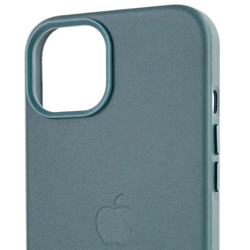Кожаный чехол Leather Case с MagSafe для Apple iPhone 14 (6.1") – Pine green. Фото 7 из 9