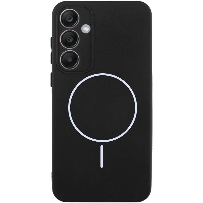 Силиконовый чехол Lakshmi MagFit с защитой камеры для Samsung Galaxy S23+ – Черный / Black. Фото 1 из 4