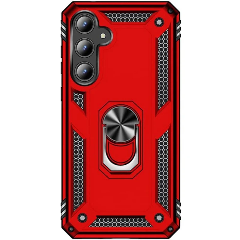 Протиударний чохол Serge Ring з кільцем на Samsung Galaxy A37 5G – Червоний. Фото 4 з 8