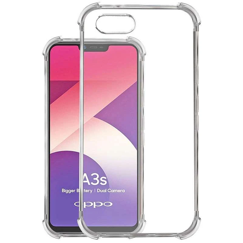 

Силіконовий чохол з критими бортами на OPPO A5 / A3S / AX5 / R15-NEO (Безбарвний (прозорий))