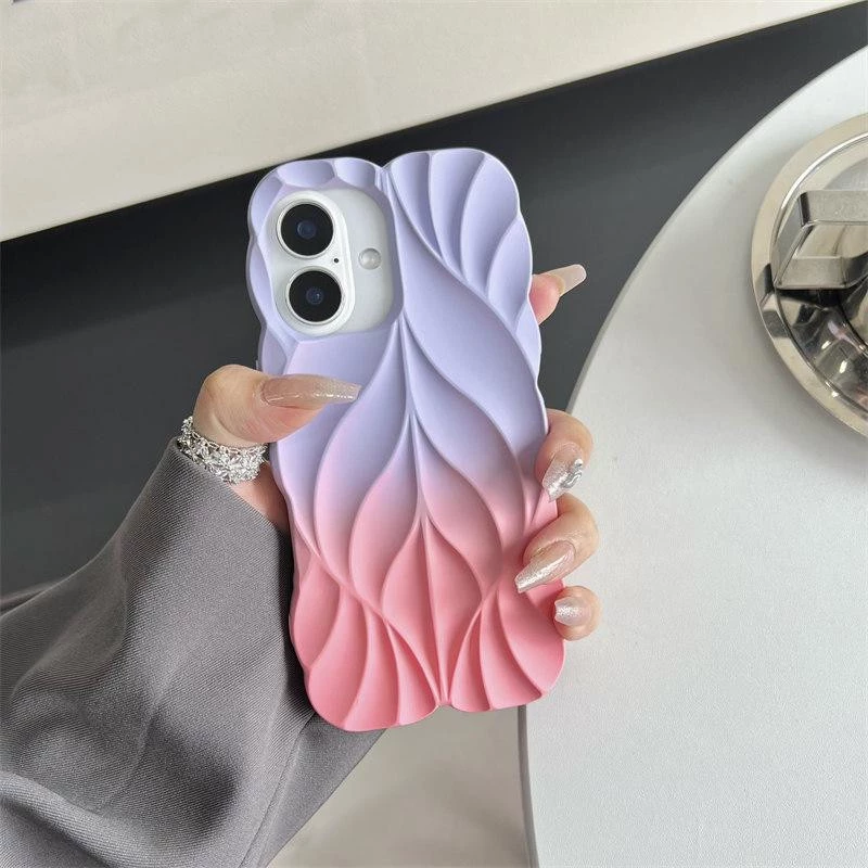 Силиконовый чехол Leaf для Apple iPhone 16 – Lilac / Pink. Фото 2 из 2