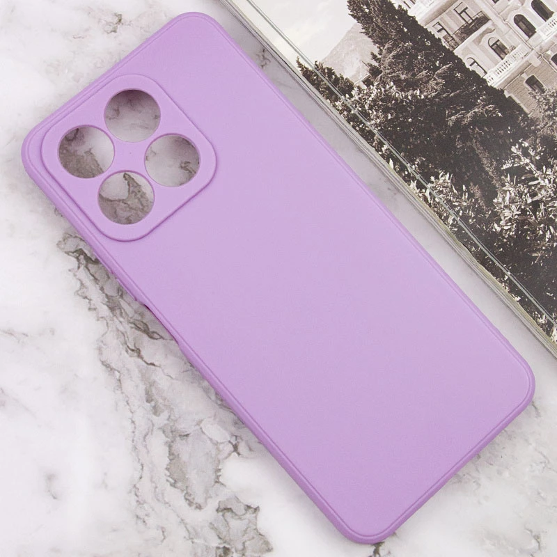 Кольоровий силіконовий чохол із захистом камери на Huawei Honor X8a – Бузковий / Dasheen. Фото 4 з 8