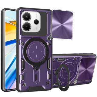 Ударостійкий чохол Bracket Ringstand із захисною шторкою для камери на Xiaomi Redmi Note 14 4G (Europe version) фото 1 з 4