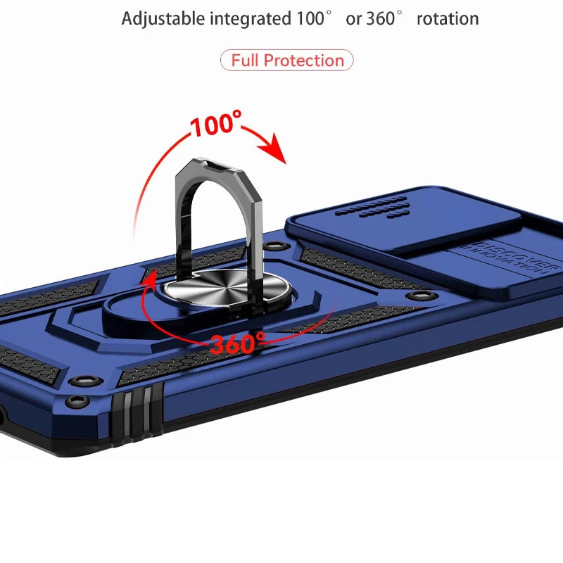 Протиударний чохол Serge Ring з захистом камери на Samsung Galaxy S20 FE – Синій. Фото 7 з 10